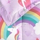 preview thumbnail 4 of 4, Dream Factory Unicorn Rainbow 7-piece Microfiber Bed in a Bag with Sheet Set