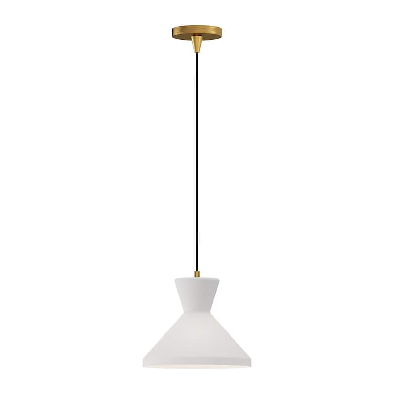 Alora Lighting PD473710 Betty 12" Wide Pendant - Aged Gold / Opal Glass