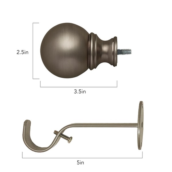 Elrene Cordelia Adjustable Window Curtain Rod - On Sale - Bed Bath