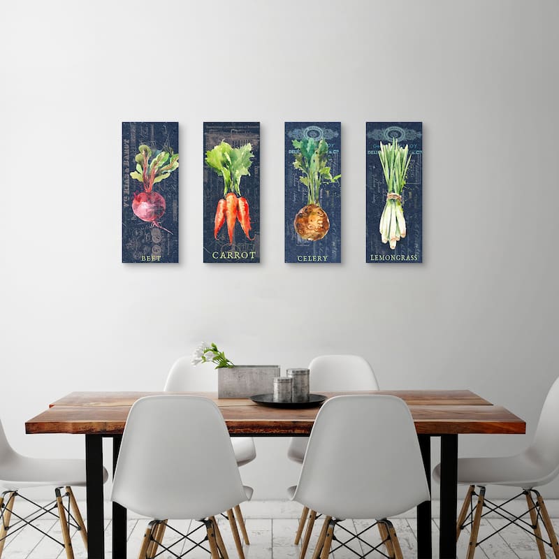 Panel Beets, Panel Carrots, Panel Celery, Panel Lemongrass by Brandi Fitzgerald Canvas Art Prints