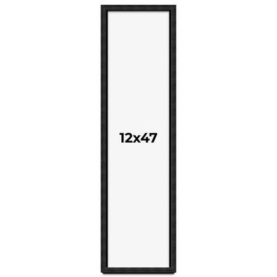 12x47 Shadow Box Black Rustic Barnwood Display Frame | 1.125 Inch