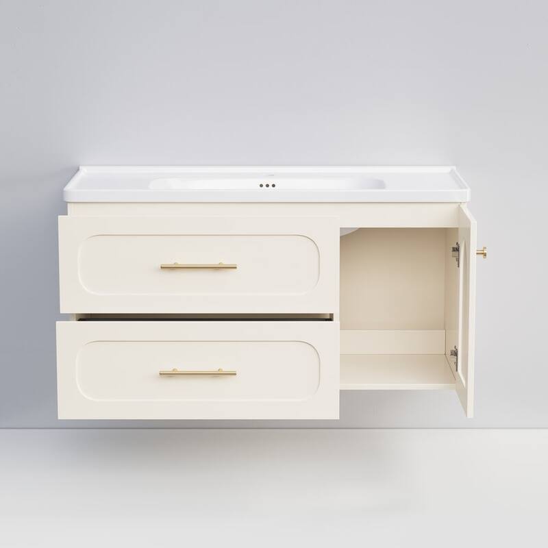 39.37'' Single Bathroom Vanity with Ceramic Top