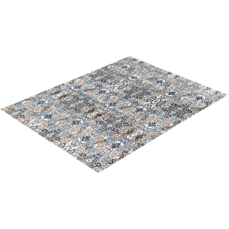 Ikat One-of-a-Kind Hand-Knotted Area Rug, Multicolor - 8' 10" x 12' 1"