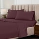 preview thumbnail 108 of 119, Superior Egyptian Cotton 1000 Thread Count Deep Pocket Solid Sheet Set Full - Plum