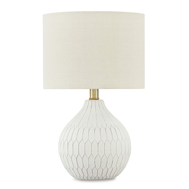 Signature Design by Ashley Wardmont White and Ivory Table Lamp - 17.5 in