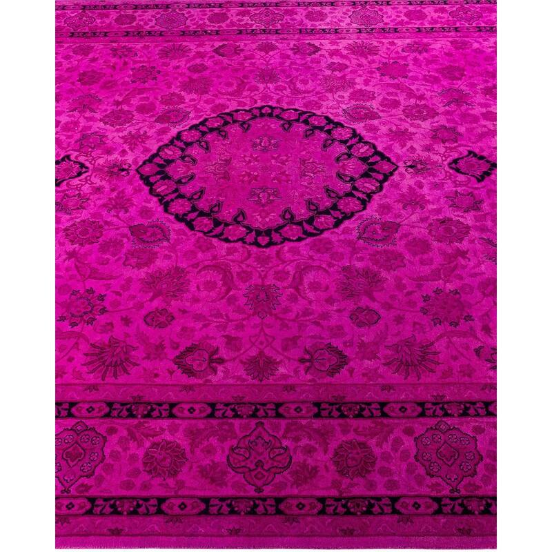 Fine Vibrance One-of-a-Kind Hand-Knotted Area Rug - Pink, 8' 0" x 10' 3" - 8' 0" x 10' 3"