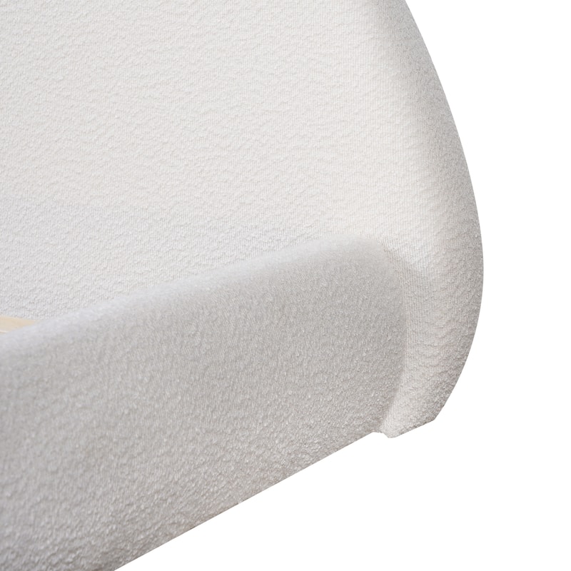 Christopher Knight Home - Rosalie Modern Upholstered Bed Frame with Curved Headboard