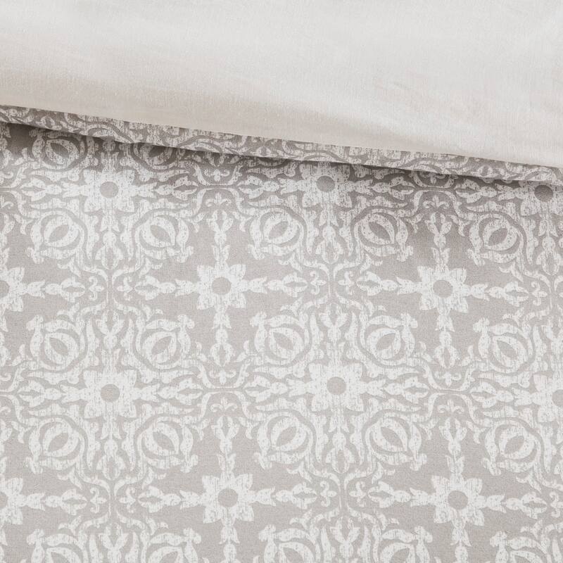 GDF Studio - Malia 6-Piece Embroidered Cotton Reversible Comforter Set