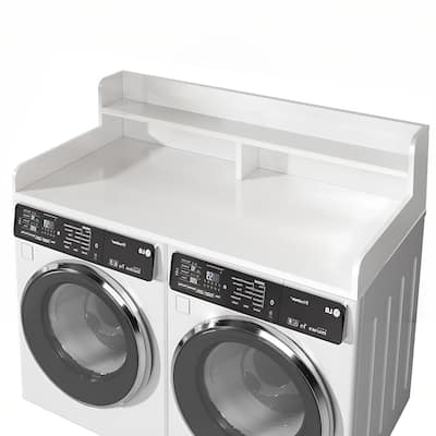 2-Tier Washer and Dryer Countertop with 2.75" H Guard, 54" W x 27.5" D Laundry Countertop Cover
