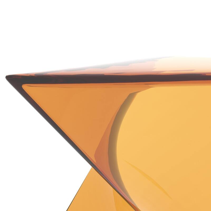 Randolph Modern Indoor Lightweight Side Table with Triangular Curved Design Accent End Table for Home Living Room or Bedroom