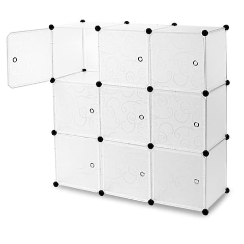 Work-It! Cube Storage Organizer Stackable Portable Closet Organizer Shelves