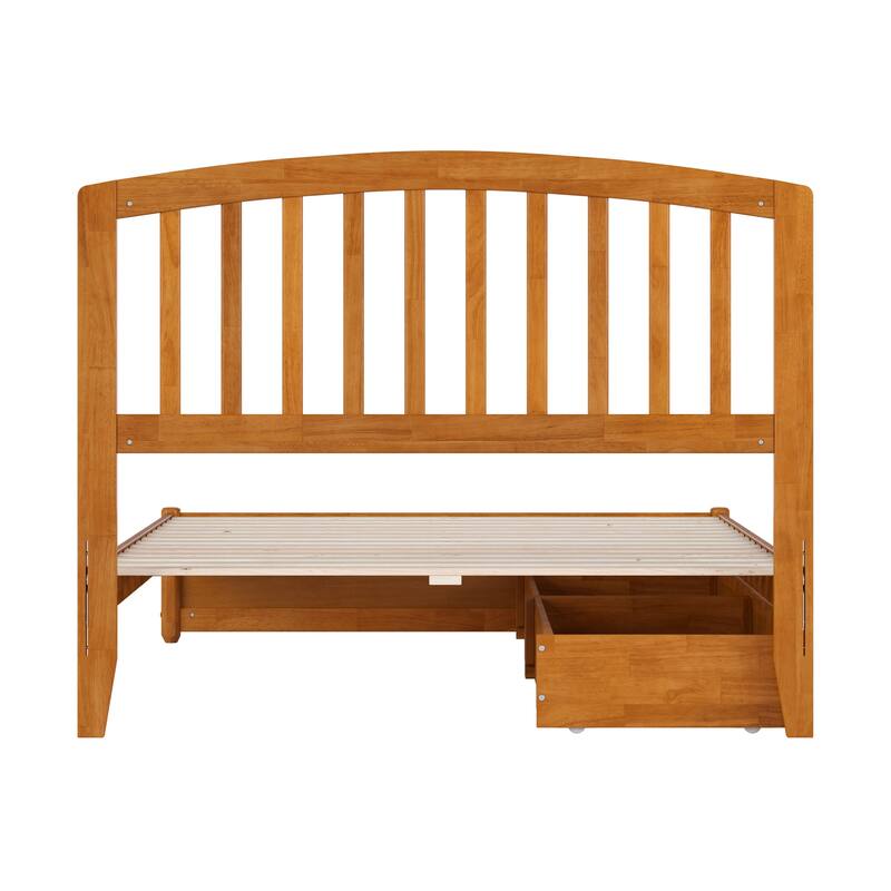 Lucia Platform Bed with Panel Footboard and Storage Drawers