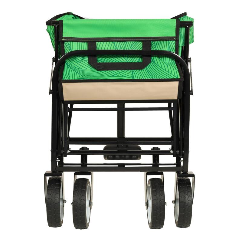 Colorful Collapsible Utility Wagon Cart with Strapping System - 225 lb Capacity