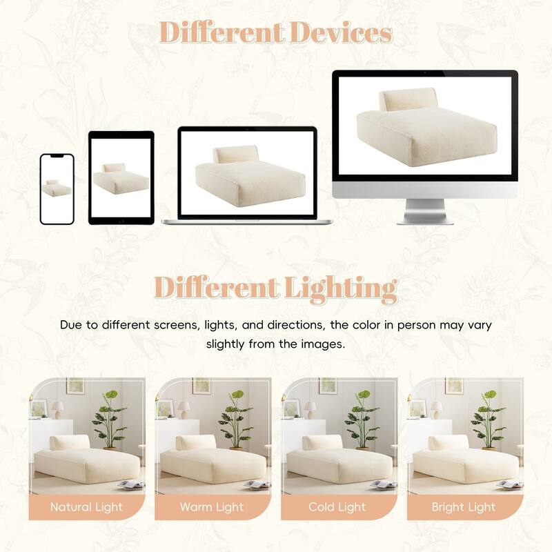 72" Oversized Modular Sofa Compressed Spacious Foam-Filled Sofa Bed