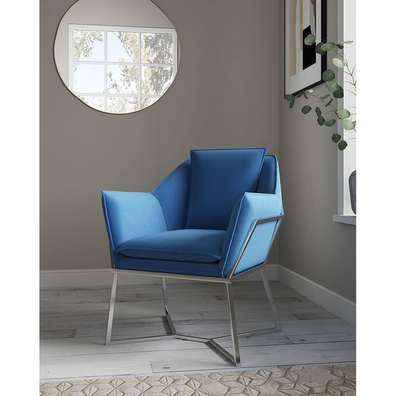 Origami Velvet Accent Chair