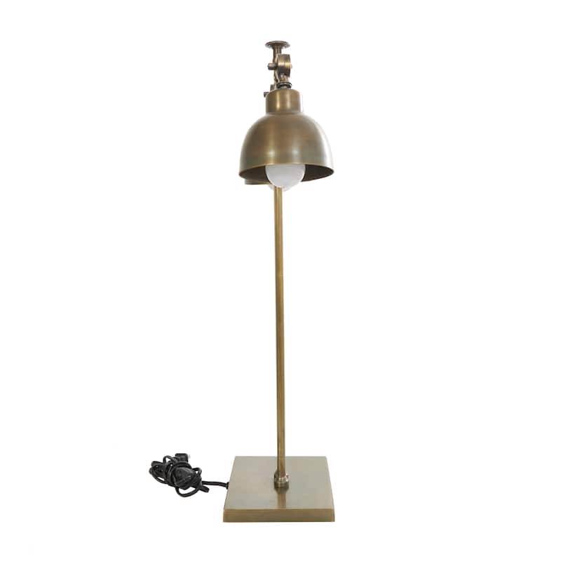 Silver or Brass Stainless Steel Desk Lamp with Dual Shades