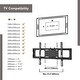 preview thumbnail 6 of 5, Merax Multi-Function Angle And Height Adjustable Tempered Glass TV Stand