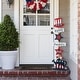 preview thumbnail 2 of 14, Glitzhome Americana Happy Patriotic's Day Wooden Uncle Sam Porch Decor