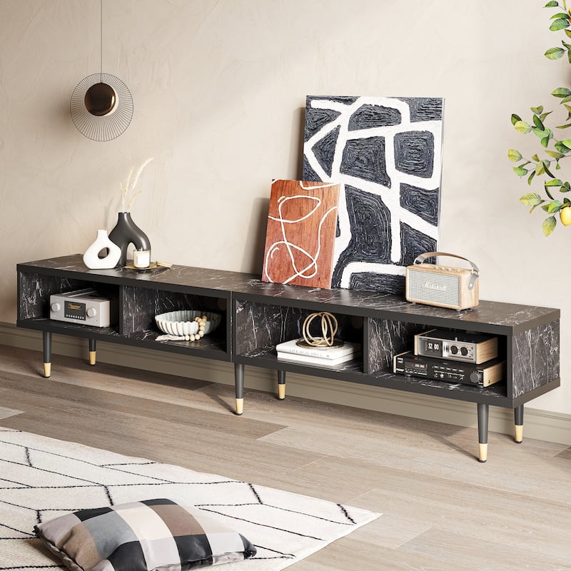 Modern TV Stand up to for 85 inch TVs Entertainment Center with Storage - 80 inch