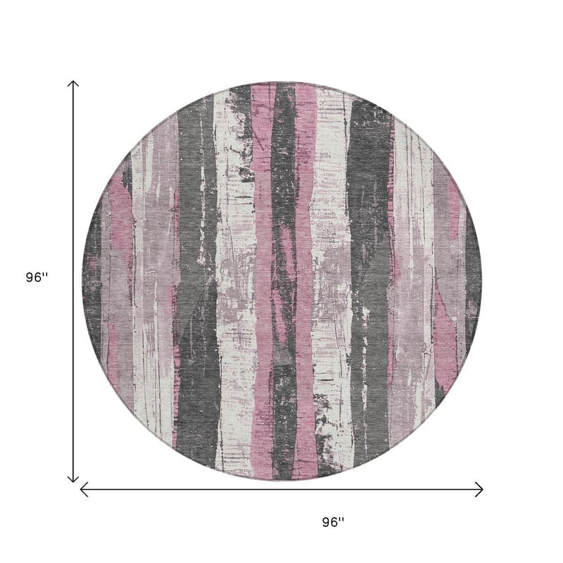 HomeRoots Striped Transitional Rectangle Outdoor Rug