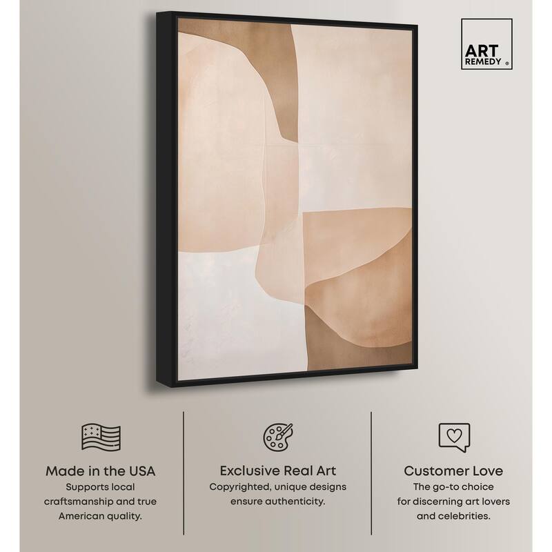 Forms in Beige II Canvas by Art Remedy