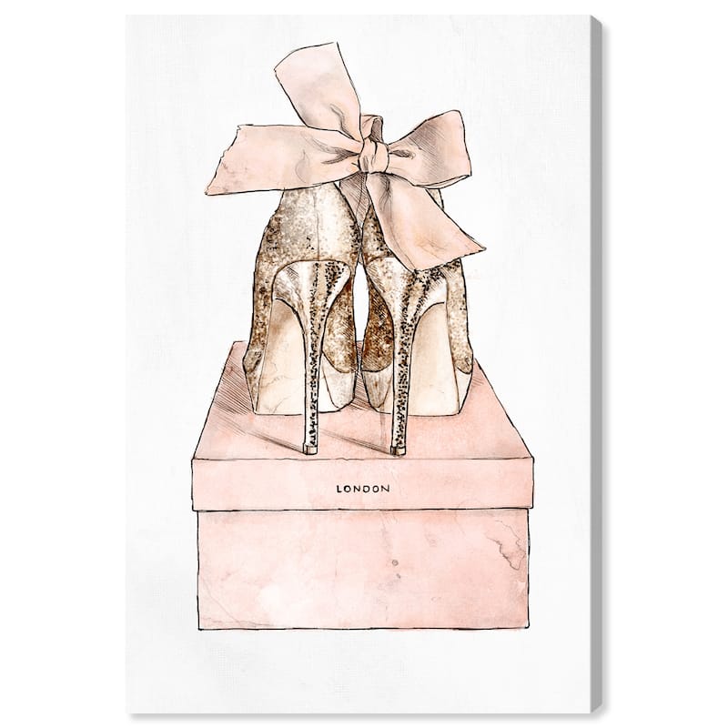 Wynwood Studio Canvas Fashion and Glam Mauve Romantic Pair Pink and Light Pink Glam Wall Art Canvas Print