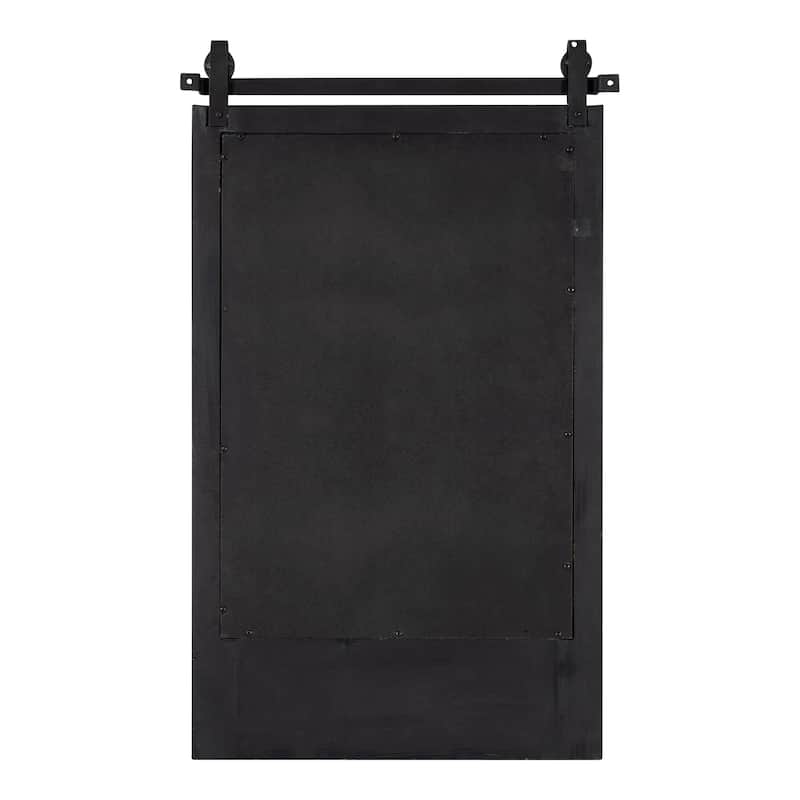 Kate and Laurel Cates Wood Framed Wall Mirror with Hooks