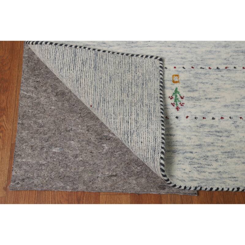 Hand Knotted Oriental 100% Wool Carpet Tribal Tribal Greys & Charcoal Gabbeh Area Rug - 10' 0'' X 8' 0''