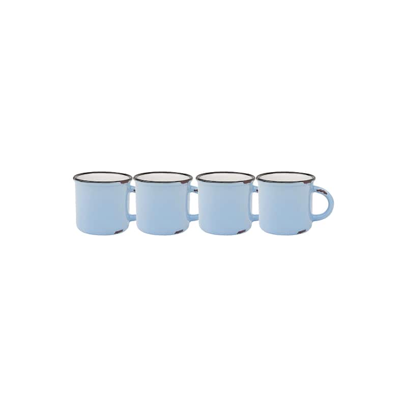Tinware Espresso Mugs, Set of 4
