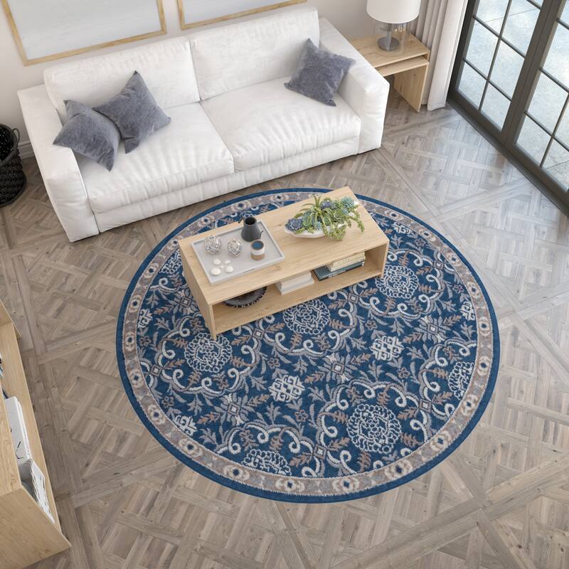 Hamilton Traditional Damask Indoor Area Rug