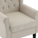 preview thumbnail 53 of 76, Button-Tufted Accent Chair Wingback Armchair - 38"H