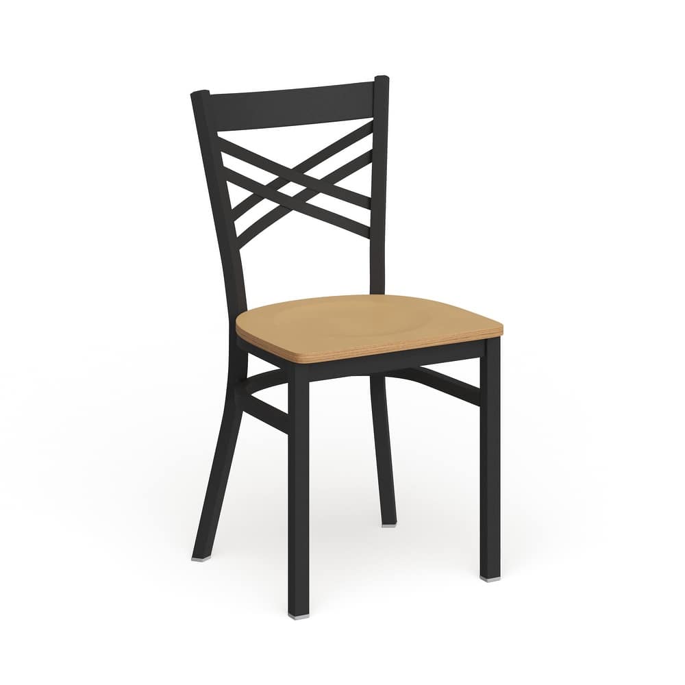 X'' Back Metal Restaurant Chair - 16.5"W x 17"D x 32.25"H - 16.5"W x 17"D x 32.25"H