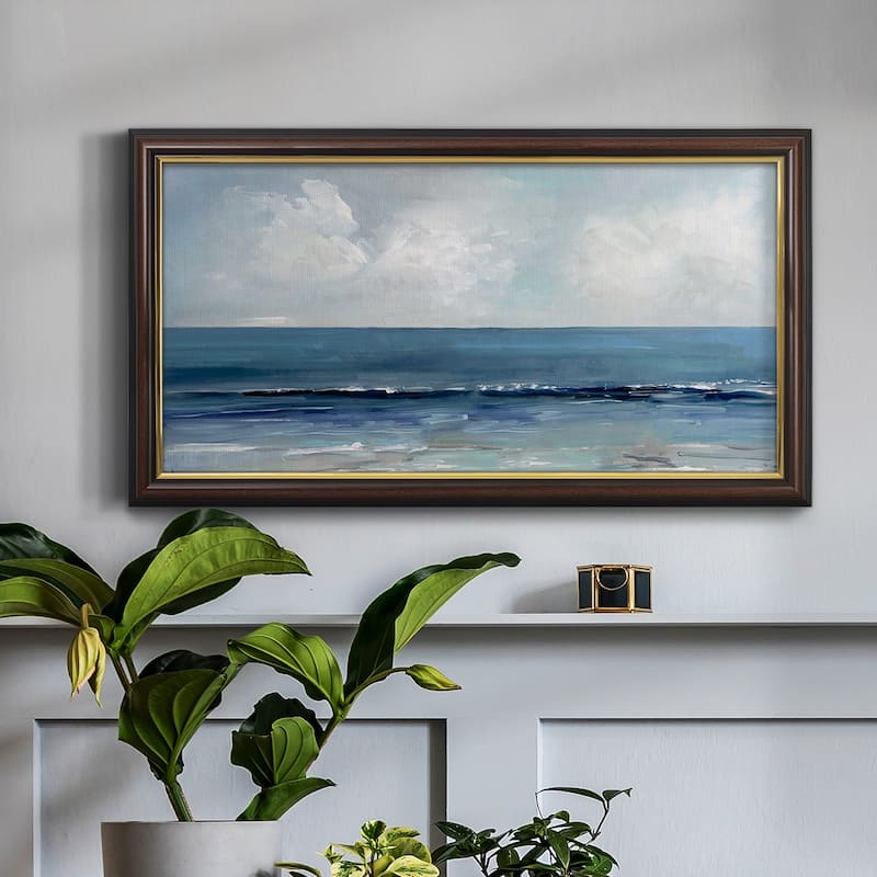 Blue Seas Premium Framed Canvas- Ready to Hang