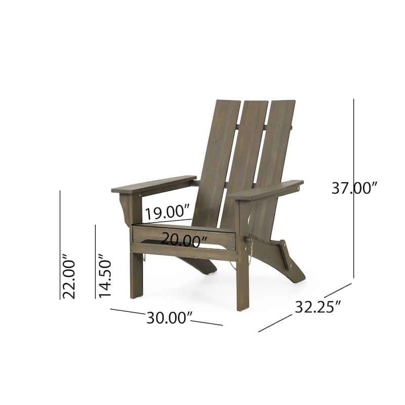 Zuma Outdoor Outdoor Acacia Wood Foldable Adirondack Chairs (Set of 2) by Christopher Knight Home