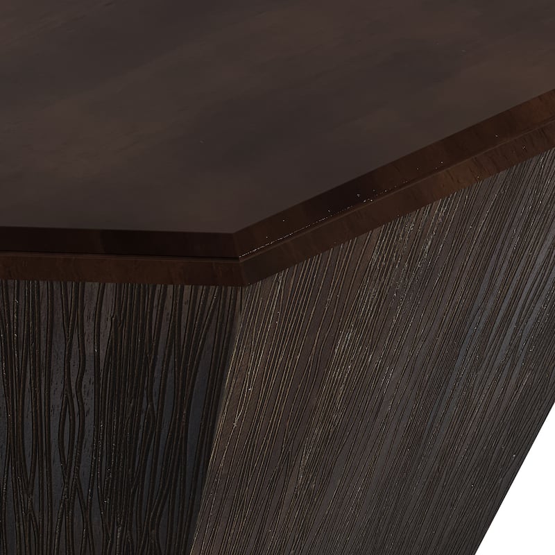 31.5 "Octagonal Rubber wood Coffee Table, Coffee Table, Living Room Bedroom