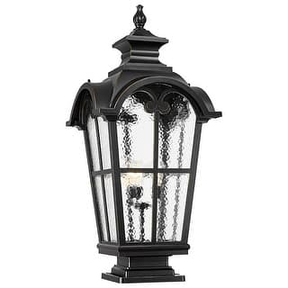 46" Large Pier Mount Outdoor Post with Base, Water Glass