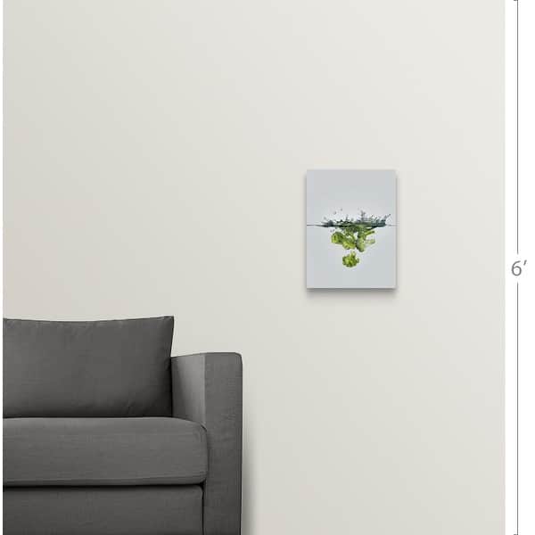 Shop Broccoli Splash Canvas Wall Art On Sale Overstock