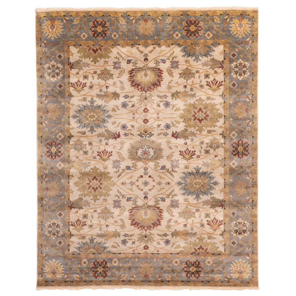 ECARPETGALLERY Hand-knotted Jules Serapi Ivory Wool Rug - 7'10 x 9'9