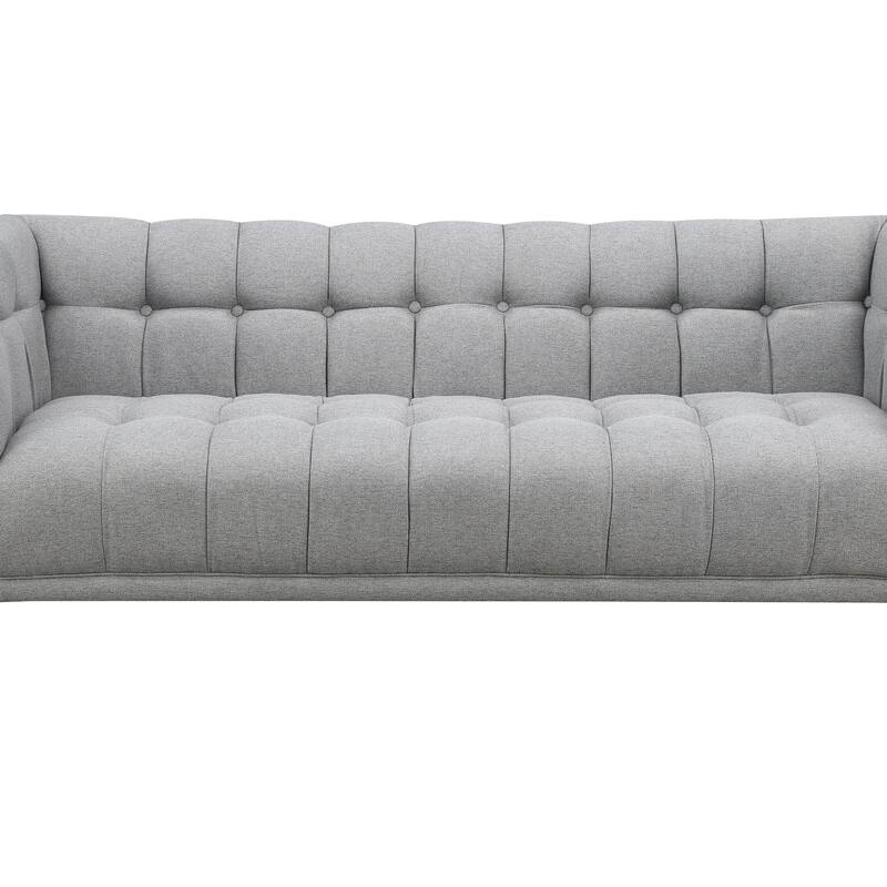 Modern Mid-Century Button Tufted Upholstered Sofa