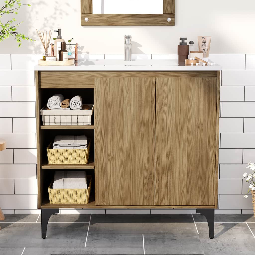 36-Inch MDF Bathroom Vanity with Sink – Functional Design for Everyday Use