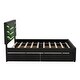 preview thumbnail 5 of 30, Queen Size Upholstered Storage Platform Bed with LED