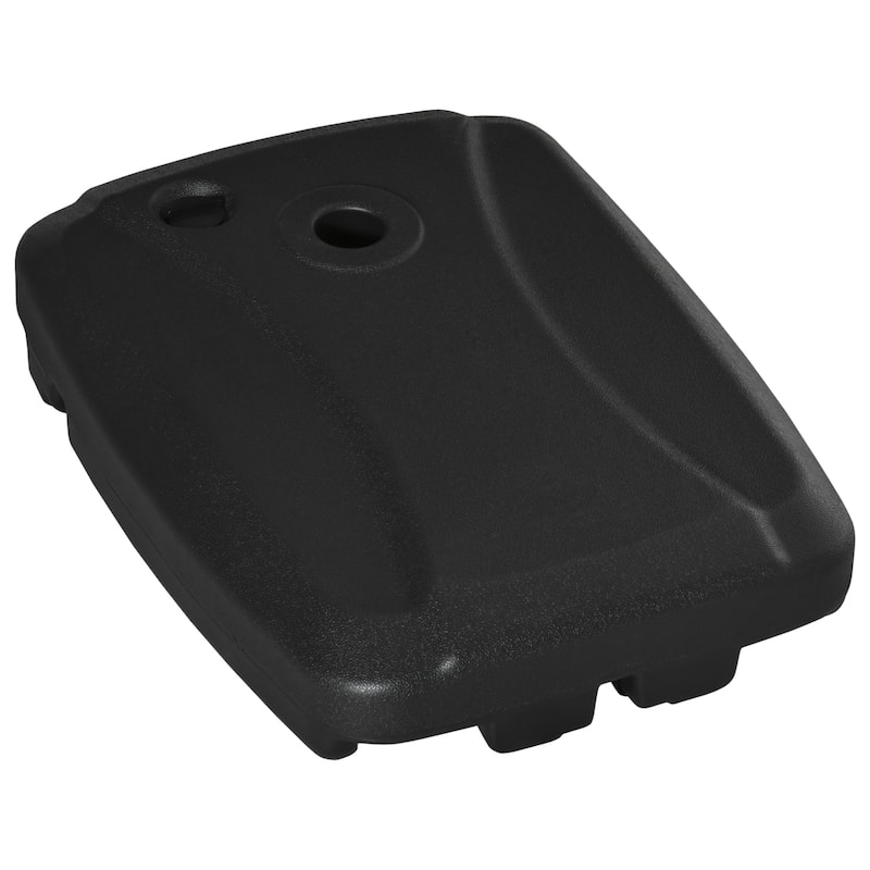 Outsunny Cantilever Offset Umbrella Base Stand Portable Square Parasol Weights with Wheels