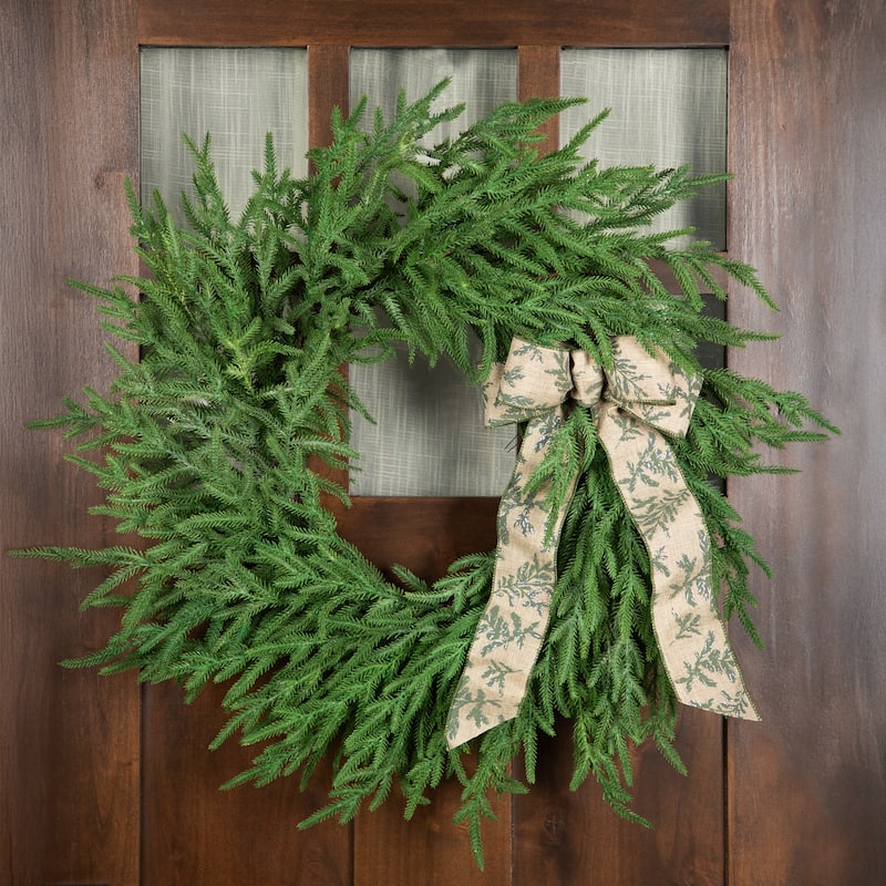 Norfolk Pine Artificial Christmas Wreath - 26" - Unlit
