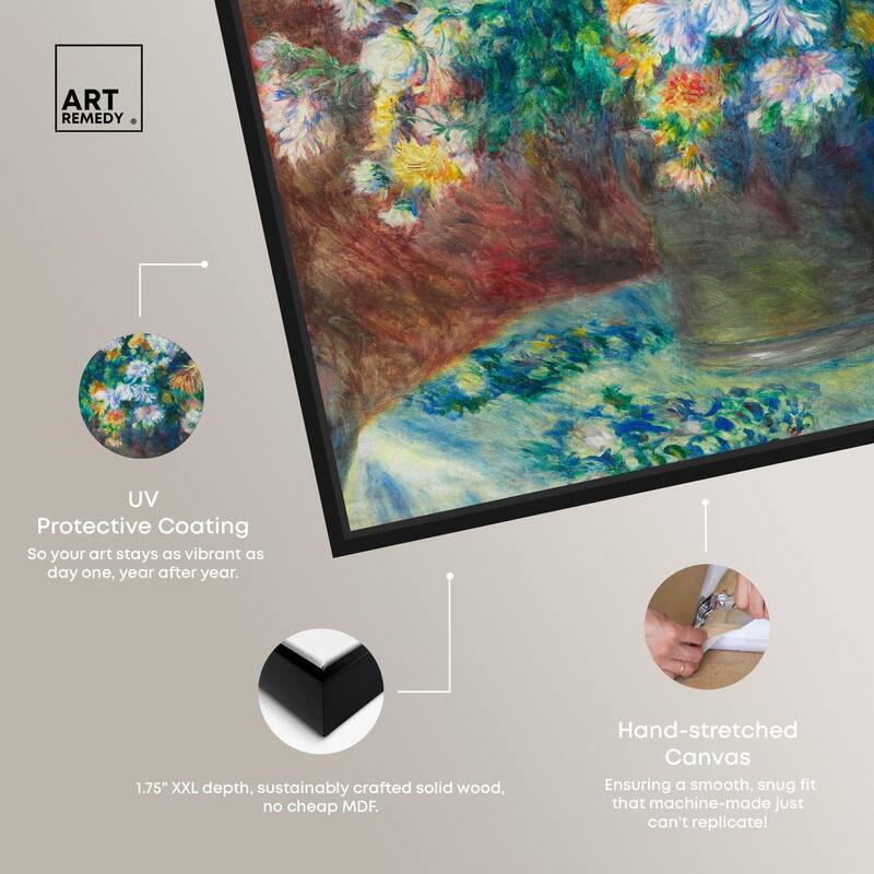 Renoir Chrysanthemum Canvas by Art Remedy