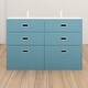 preview thumbnail 3 of 10, 6Drawer Dresser Blue Dresser Nursery Dresser Storage Organizer Cabinet