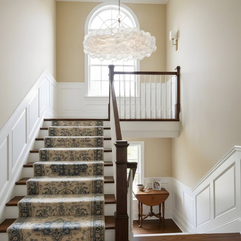 Gold Bubble Ball Chandelier, LED Pendant Light with Glass Globes