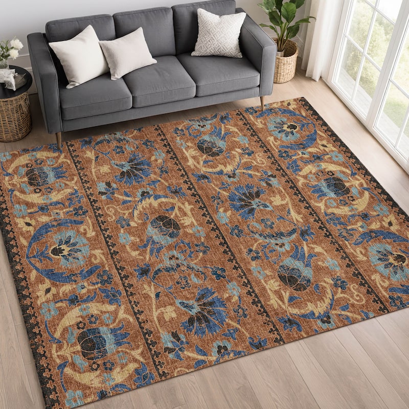 Machine Washable Indoor/ Outdoor Global Alix Chantille Rug