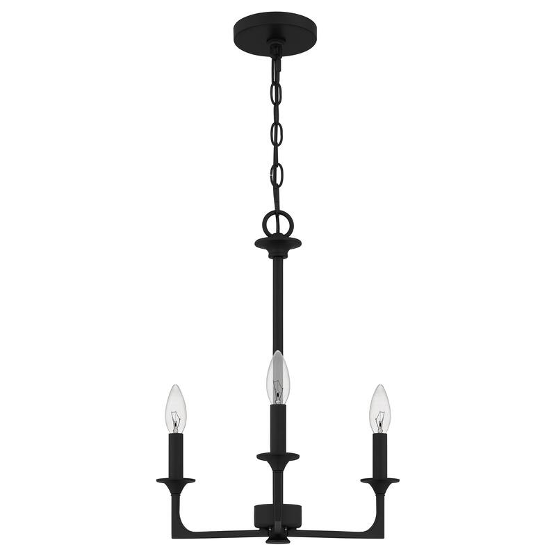 Prescott 3-Light Matte Black Chandelier