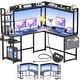 preview thumbnail 3 of 37, L Shaped Desk with Full Hutch and Power Hub, Corner Desk Computer Desk Office Writing Desk
