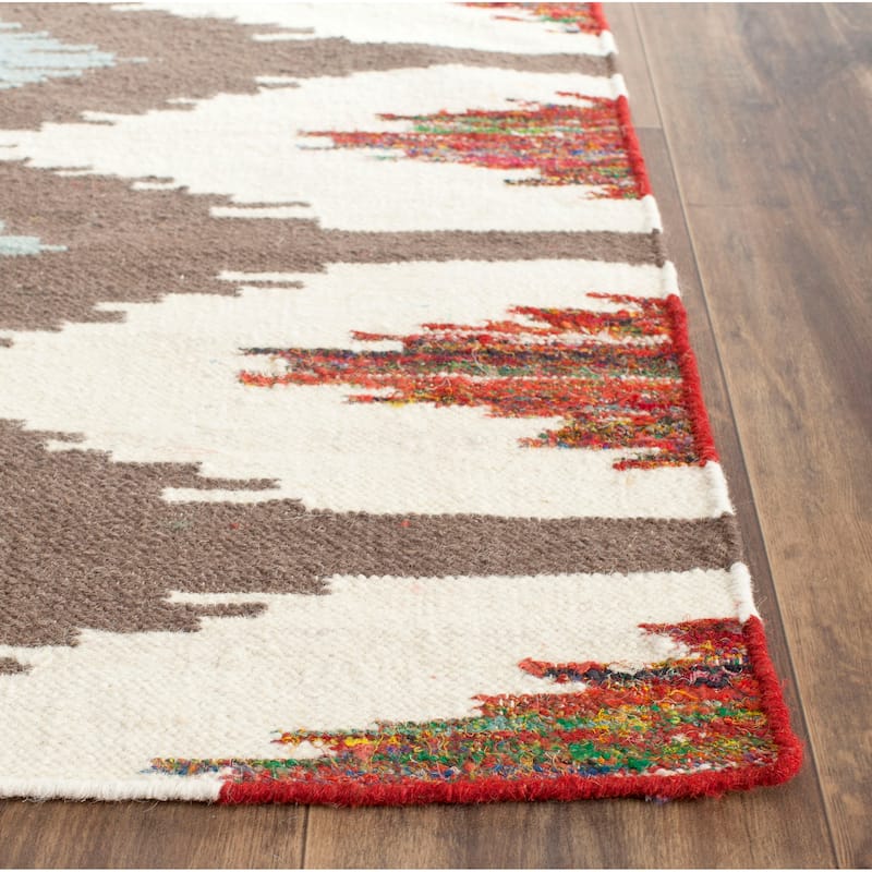 SAFAVIEH Handmade Flatweave Dhurries Ajisa Modern Wool Rug